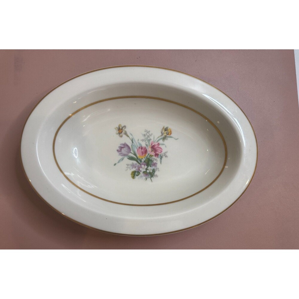 Lamberton Scammell China  "Tulip Time " Dorling Oval Vegetable Bowl 10"